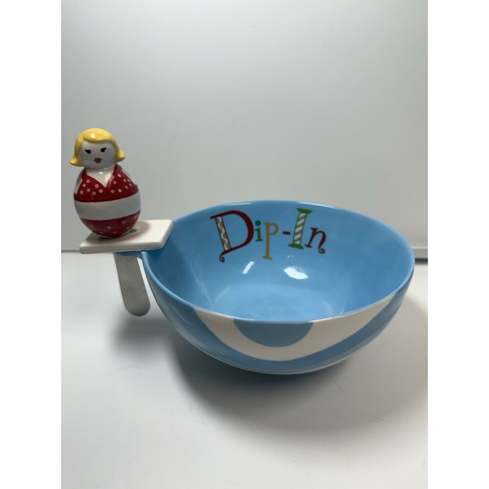 Grasslands Road Dip-In Bowl With Bikini Lady Dip Spreader Swimming Summer Set